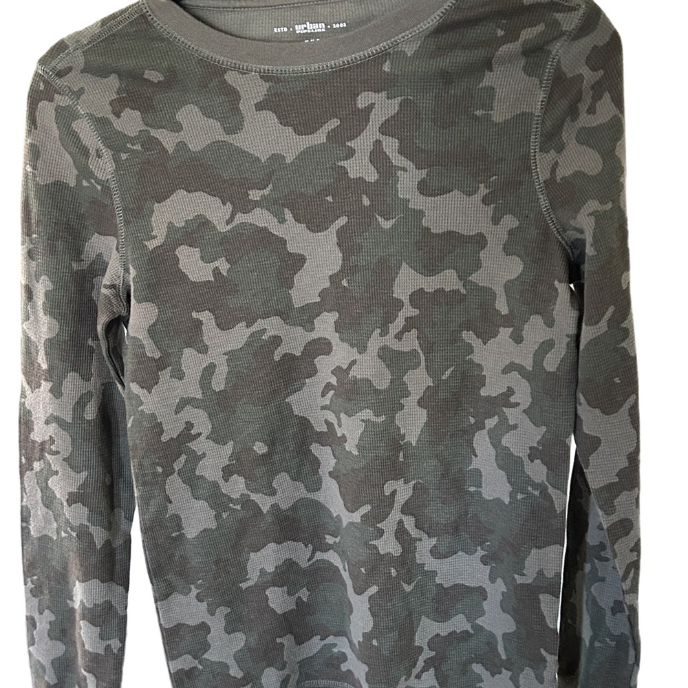 urban pipeline Olive Green Thermal Crewneck